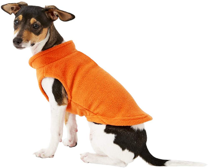 Droolingdog Dog Cat Fleece Vest for Small Dogs Animals & Pet Supplies > Pet Supplies > Cat Supplies > Cat Apparel DroolingDog Orange Large (Chest: 17.7'' Back: 13.3'') 