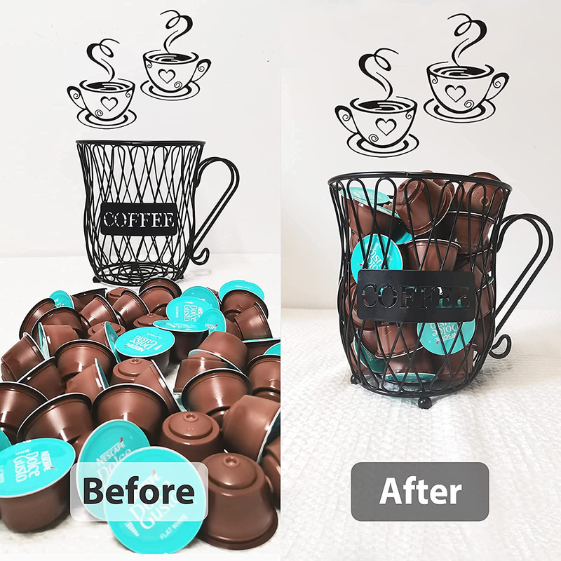 K Cup Holder with Stickers, Large Capacity Coffee Capsule Organizer, 50 k cup storage organizer, Kcups Pod Organizer for Coffee Bar Accessories&Decor, Coffee Pod Storage Holder for Counter Home & Garden > Decor > Seasonal & Holiday Decorations Stegodon   