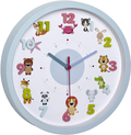 TFA Dostmann Kids Wall Clock Little, 60.3051.14, with Animal Motifs, time Teacher, Non Ticking Sweep Quartz meachnism, Light Blue, (L) 309 x (B) 44 x (H) 309 mm Home & Garden > Decor > Clocks > Wall Clocks TFA-Dostmann Light Blue  