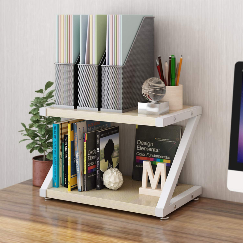 Desktop Stand for Printer - Desktop Shelf with Anti - Skid Pads for Space Organizer as Storage Shelf, Book Shelf, Double Tier Tray with Hardware & Steel for Mini 3D Printer by HUANUO (Wood) Electronics > Print, Copy, Scan & Fax > Printer, Copier & Fax Machine Accessories HUANUO   