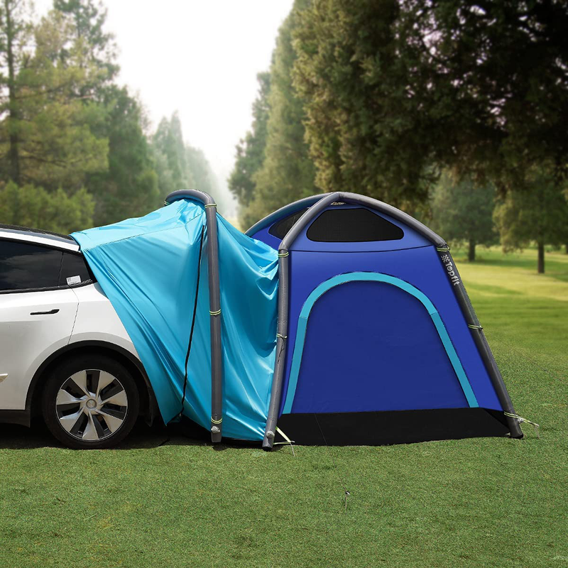 Topfit for Tesla Tent Camping SUV Trunk Tailgate 5 Person Auto Tents Dome Tents Inflatable Large Model X/Y/3/S(Upgrade Alone) Sporting Goods > Outdoor Recreation > Camping & Hiking > Tent Accessories Topfit   
