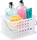 Idesign Spa Plastic Storage Organizer Basket with Handle for Bathroom, Health, Cosmetics, Hair Supplies and Beauty Products, 9.25" X 7" X 5" - White Sporting Goods > Outdoor Recreation > Camping & Hiking > Portable Toilets & Showers InterDesign Frost  
