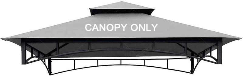 Easylee Grill Gazebo Shelter Replacement Canopy 5'x8' Double Tiered BBQ Cover Roof ONLY FIT for Gazebo Model L-GG001PST-F (Grey) Home & Garden > Lawn & Garden > Outdoor Living > Outdoor Structures > Canopies & Gazebos Easylee   