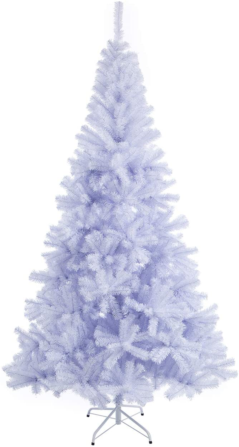 Sunnyglade 6 FT Premium White Artificial Christmas Tree 1000 Tips Full Tree Easy to Assemble with Christmas Tree Metal Stand for Indoor and Outdoor Use (6FT) Home & Garden > Decor > Seasonal & Holiday Decorations > Christmas Tree Stands Sunnyglade 6FT  