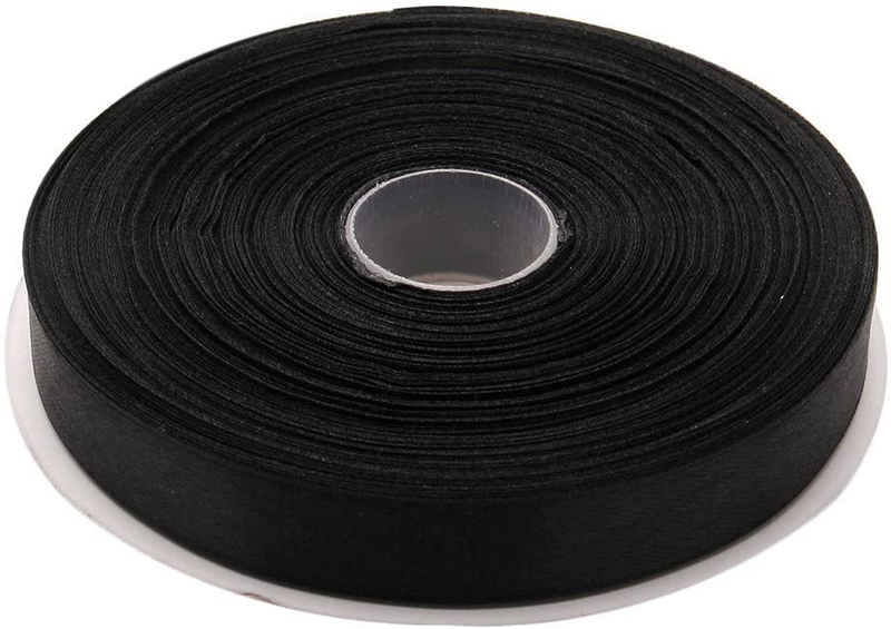 Topenca Supplies 3/8 Inches x 50 Yards Double Face Solid Satin Ribbon Roll, White Arts & Entertainment > Hobbies & Creative Arts > Arts & Crafts > Art & Crafting Materials > Embellishments & Trims > Ribbons & Trim Topenca Supplies Black 5/8" x 50 yards 