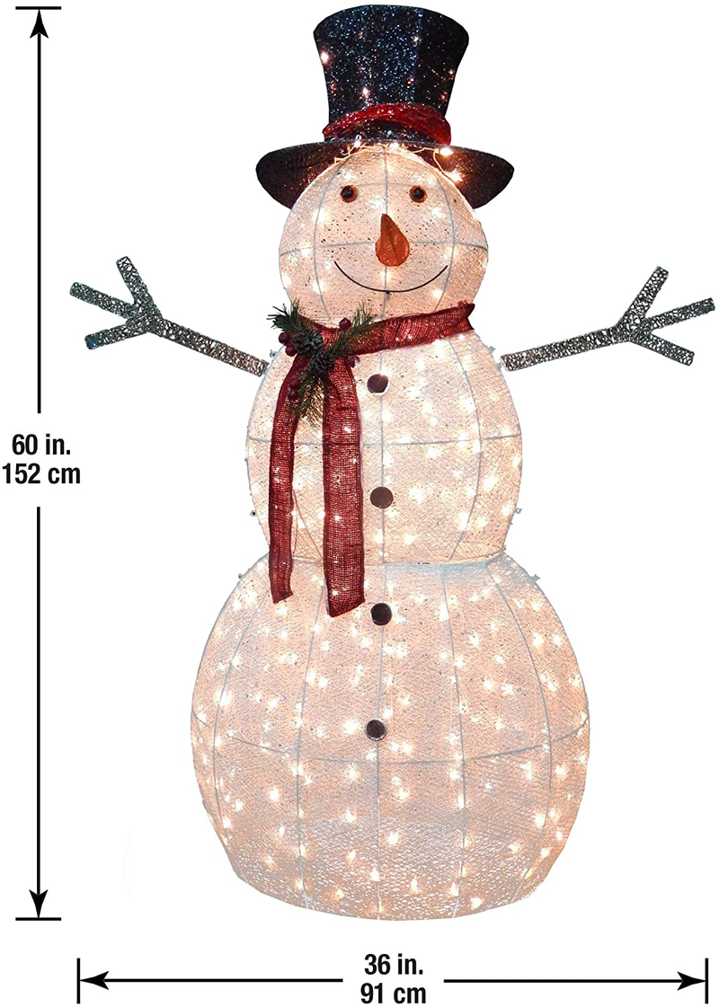 National Tree Company Artificial Christmas Décor Includes Pre-Strung White LED Lights and Ground Stakes, 5 ft, Crystal Snowman Home & Garden > Decor > Seasonal & Holiday Decorations& Garden > Decor > Seasonal & Holiday Decorations National Tree Company   