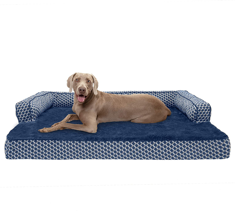Furhaven Orthopedic Dog Beds for Small, Medium, and Large Dogs, CertiPUR-US Certified Foam Dog Bed Animals & Pet Supplies > Pet Supplies > Dog Supplies > Dog Beds Furhaven Diamond Blue Memory Foam Jumbo Plus (Pack of 1)