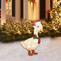 Light-Up Chicken With Scarf Holiday Decoration, 1Pc Led Metal Chicken Christmas Ornaments, for Christmas Thanksgiving Lawn Courtyard Outdoor Garden Corridor Atmosphere Decoration (Big + Small) Home & Garden > Decor > Seasonal & Holiday Decorations& Garden > Decor > Seasonal & Holiday Decorations Wendyouth Duck / Small  
