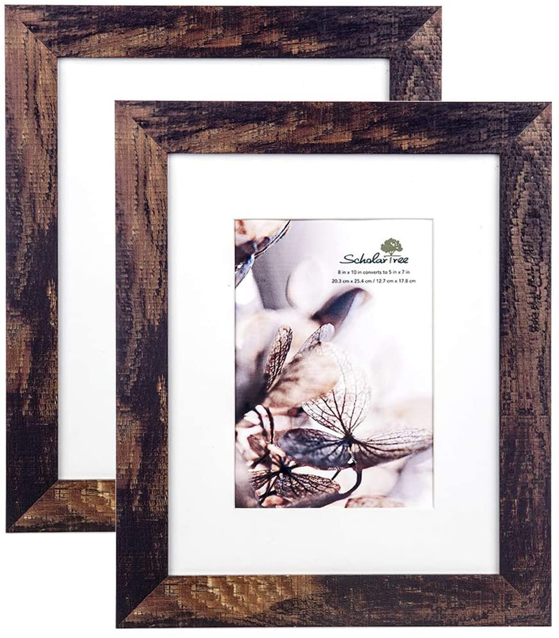 Scholartree Wooden Grey 8x10 Picture Frame 2 Set in 1 Pack Home & Garden > Decor > Picture Frames Scholartree Brown 8x10 inches 