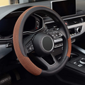 KAFEEK Steering Wheel Cover, Universal 15 inch, Microfiber Leather Viscose, Breathable, Anti-Slip,Warm in Winter and Cool in Summer, Black Vehicles & Parts > Vehicle Parts & Accessories > Vehicle Maintenance, Care & Decor > Vehicle Decor > Vehicle Steering Wheel Covers ‎KAFEEK Brown  