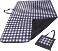 REDCAMP Outdoor Picnic Blanket Washable Waterproof and Sandproof, 79"x59" Large Foldable Lawn Blanket for Grass with Tote Bag, Black Plaid Home & Garden > Lawn & Garden > Outdoor Living > Outdoor Blankets > Picnic Blankets REDCAMP Black and White Plaid 79"x59" 