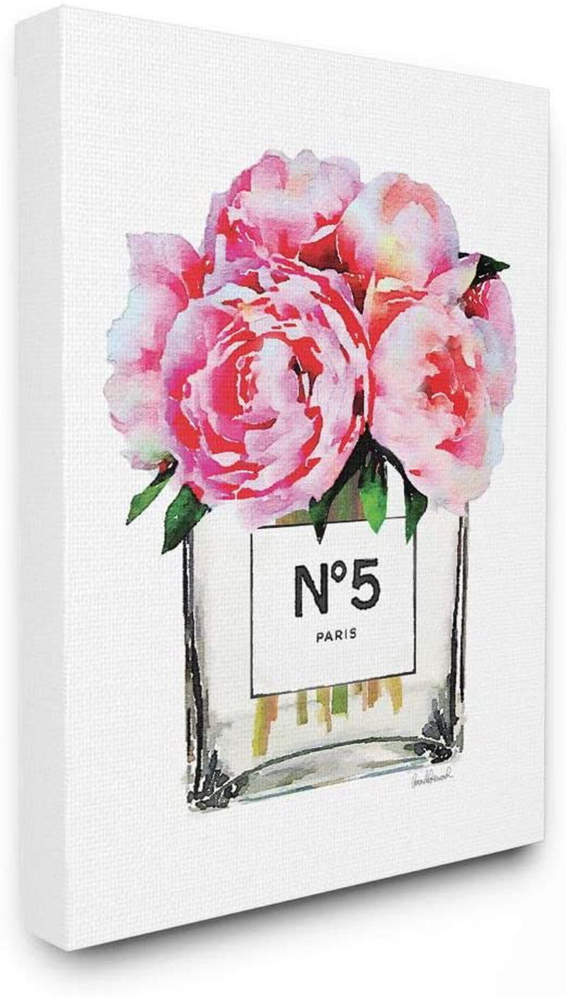 Stupell Industries Glam Paris Vase with Pink Peony Wall Art, 16 x 20, Design by Artist Amanda Greenwood Home & Garden > Decor > Vases Stupell Industries Gallery Wrapped Canvas 24x30 