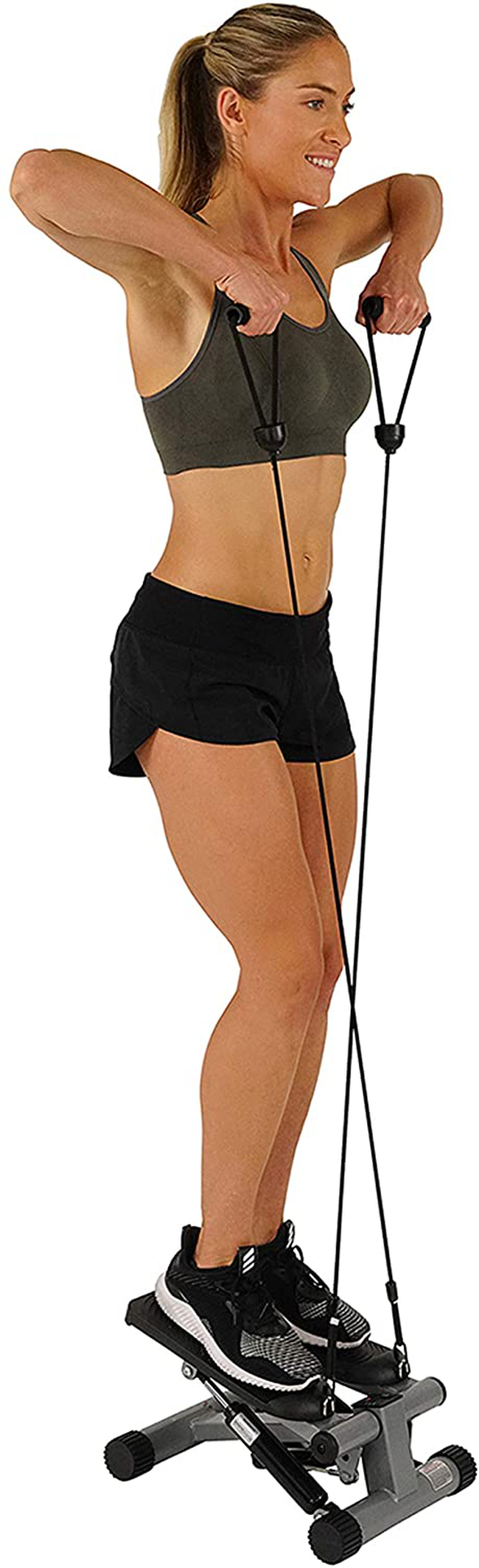 Sunny Health & Fitness Mini Stepper with Resistance Bands  Sunny Health & Fitness   