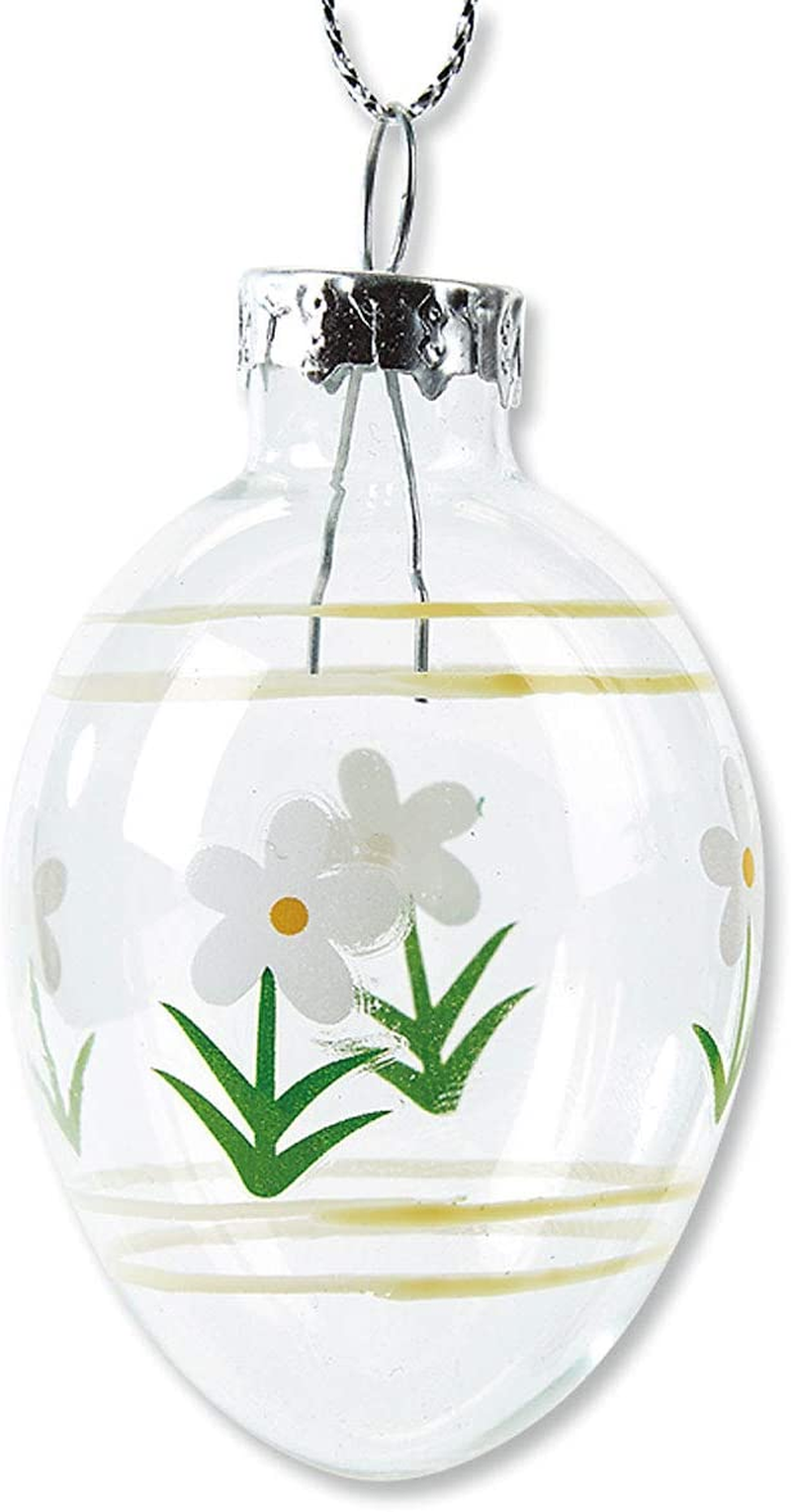 Lillian Vernon Hand Painted Pastel Glass Easter Egg Ornaments - Holiday Home Decor, Spring Themed Tree Decorations, Outdoor & Indoor Use, 1 _ Inches X 2 Inches, 6 Designs, Set of 12 Home & Garden > Decor > Seasonal & Holiday Decorations Lillian Vernon   