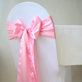 mds Pack of 25 Satin Chair Sashes Bow sash for Wedding and Events Supplies Party Decoration Chair Cover sash -Gold Arts & Entertainment > Party & Celebration > Party Supplies mds Pink 25 