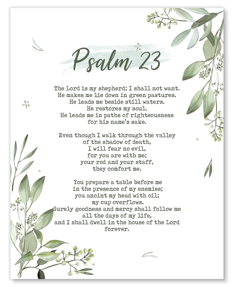 Psalm 23, Psalm 91, Psalm139 Wall Art Prints - Set of 3 Posters - ESV Bible Page Verse Wall Decor - 8x10 - Unframed Home & Garden > Decor > Seasonal & Holiday Decorations L&B Creations   