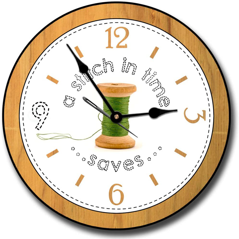 Sewing Room 2 Wall Clock, Available in 8 Sizes, Most Sizes Ship 2-3 Days, Whisper Quiet. Home & Garden > Decor > Clocks > Wall Clocks The Big Clock Store 3. Sewing Room 30-Inch 