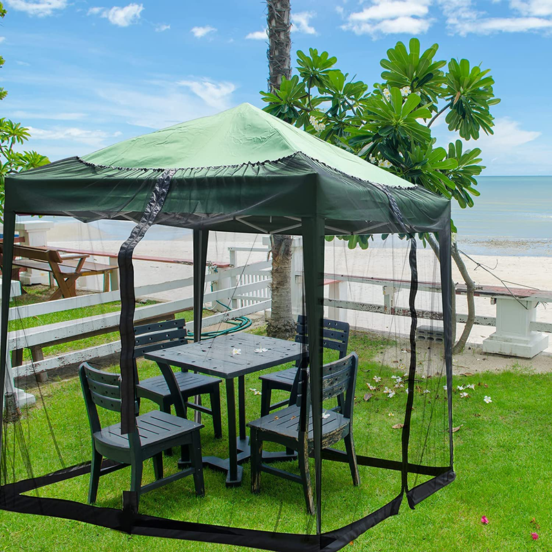 Loodro Square Patio Umbrella Mosquito Nets 10 X 10 X 7.5Ft,Polyester Umbrella Netting with Zipper Door and Adjustable Rope,Fits 8-10Ft Outdoor Umbrellas and Patio Tables (Black) Sporting Goods > Outdoor Recreation > Camping & Hiking > Mosquito Nets & Insect Screens LooDro   