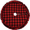 DegGod 48 Inches Checked Christmas Tree Skirt, Red and Black Buffalo Plaid Double Layers Xmas Tree Base Cover Mat for Christmas New Year Home Party Decoration (Red Plaid, 48 inches) Home & Garden > Decor > Seasonal & Holiday Decorations > Christmas Tree Stands DegGod Red 48 inches 