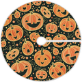 Dussdil Autumn Maple Leaves Christmas Tree Skirt Fall Dry Yellow Leaf Tree 36 Inches Xmas Tree Skirts Floor Door Mat Rug Decorations for Holiday Party Indoor Outdoor Home Office Ornaments Home & Garden > Decor > Seasonal & Holiday Decorations > Christmas Tree Skirts Skycess Funny Pumpkins 48 inches 