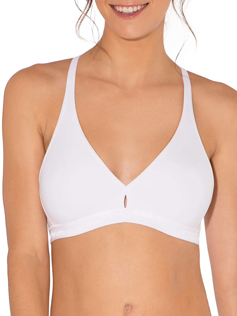 Fruit of the Loom Women's Wirefree Cotton Bralette, 2-Pack Apparel & Accessories > Clothing > Underwear & Socks > Bras Fruit of the Loom Black/White 36B 