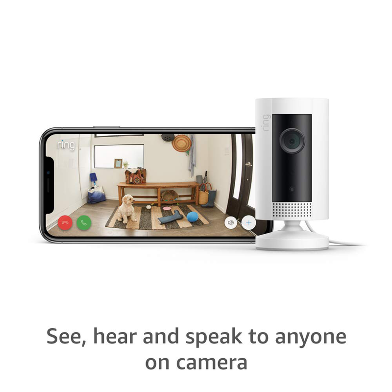 Ring Indoor Cam, Compact Plug-In HD security camera with two-way talk, Works with Alexa - White Cameras & Optics > Cameras > Surveillance Cameras Ring   