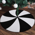 Sofevaim Black and White Lollipop 36 inch Tree Skirt,Patchwork Halloween&Christmas Tree Mat,Ornaments for Tree Home Holiday Party Decoration Home & Garden > Decor > Seasonal & Holiday Decorations > Christmas Tree Skirts Sofevaim 36 Inch  