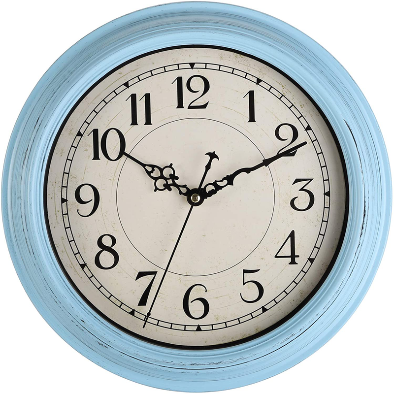 Hedume 12 Inch Retro Wall Clock, Silent Non-Ticking Round Vintage Quartz Decorative Battery Operated Wall Clock Easy to Read for Kitchen/Living Room/Bedroom/Office Home & Garden > Decor > Clocks > Wall Clocks Hedume   