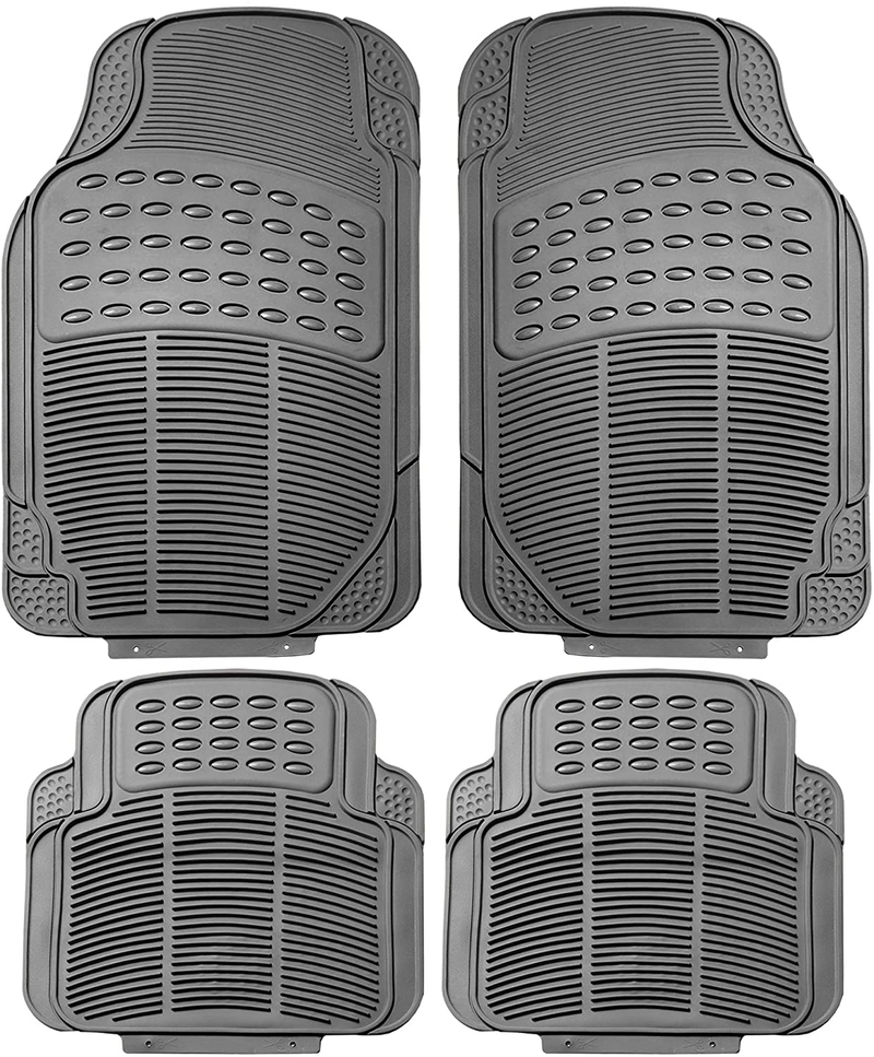 FH Group F11305BLACK Black All Weather Floor Mat, 4 Piece (Full Set Trimmable Heavy Duty) Vehicles & Parts > Vehicle Parts & Accessories > Motor Vehicle Parts > Motor Vehicle Seating FH Group Gray  