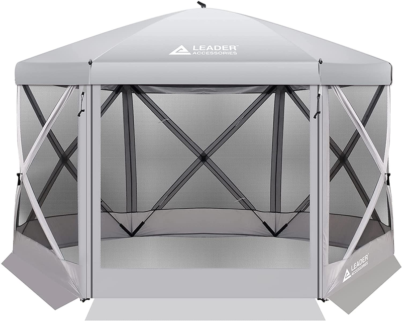 Leader Accessories 6 Sided Pop up Canopy 11.5’X11.5’ Quick Setup Instant Gazebo Shelter Outdoor Tent with Mosquito Netting for Camping, Backyard, Patio Sporting Goods > Outdoor Recreation > Camping & Hiking > Tent Accessories Leader Accessories   