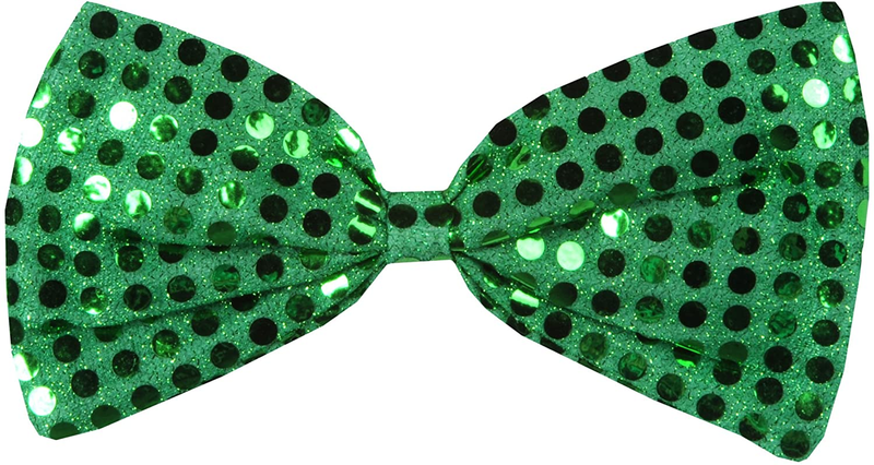 Jumbo Mardi Gras Glitz 'N Gleam Bow Tie Arts & Entertainment > Party & Celebration > Party Supplies PMU Green Pkg of 12 