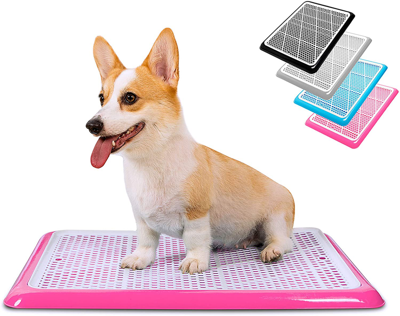 Pet Awesome Dog Potty Tray / Puppy Pee Pad Holder 25”x20” Indoor Wee Training for Small and Medium Dogs Animals & Pet Supplies > Pet Supplies > Dog Supplies > Dog Diaper Pads & Liners PET AWESOME Pink  