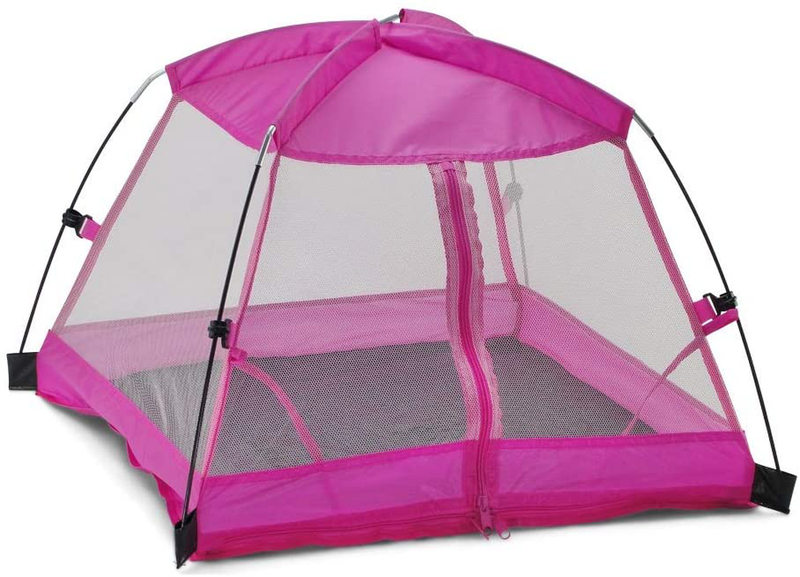 Emily Rose 14 Inch Doll Accessories for Wellie Wishers | Amazing Pink Dining Canopy 14" Doll Camping Tent, Includes Matching Carry Case | Fits 14" Glitter Girls Dolls and Many More! Sporting Goods > Outdoor Recreation > Camping & Hiking > Tent Accessories Emily Rose   