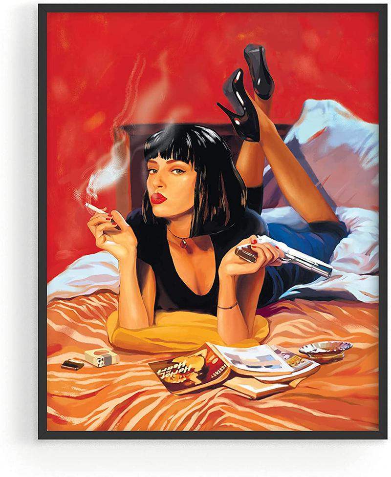 Pulp Fiction Posters for 90S Room Aesthetic - by Haus and Hues | Quentin Tarantino Movie Posters Pulp Fiction Art Print | Pulp Fiction Merchandise Tarantino Art Noir Film Posters UNFRAMED (16X20) Home & Garden > Decor > Artwork > Posters, Prints, & Visual Artwork HAUS AND HUES   