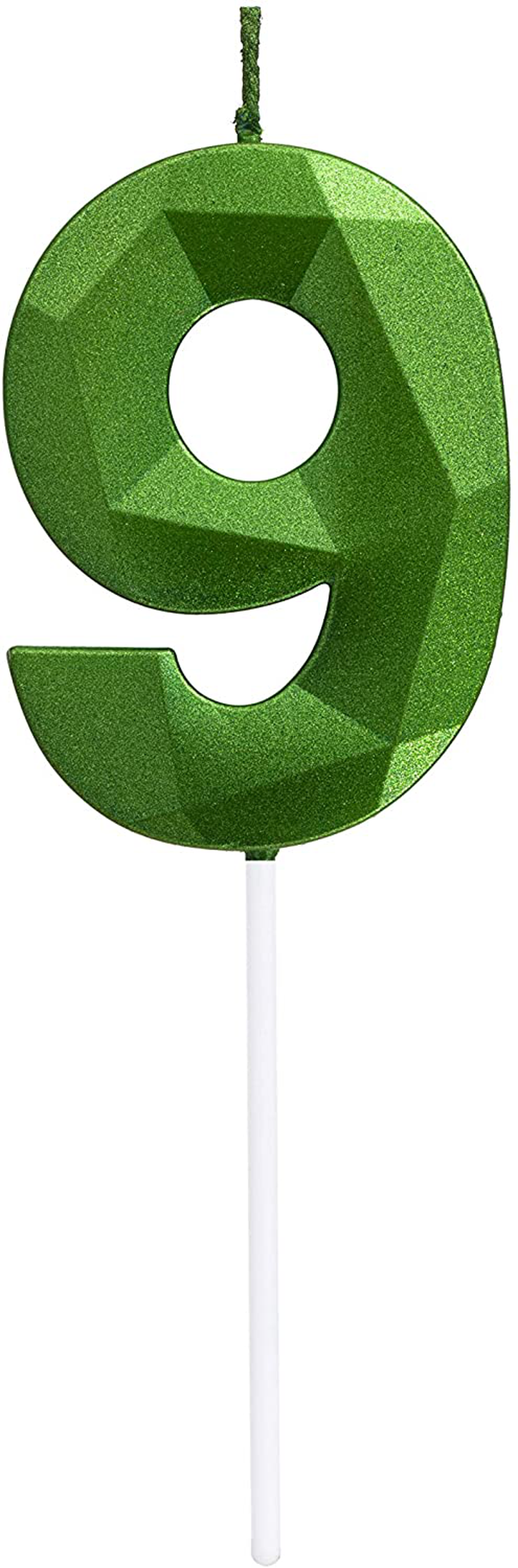 Green Happy Birthday Cake Candles,Wedding Cake Number Candles,3D Design Cake Topper Decoration for Party Kids Adults (Green Number 8) Home & Garden > Decor > Home Fragrances > Candles MEIMEI Green number 9 