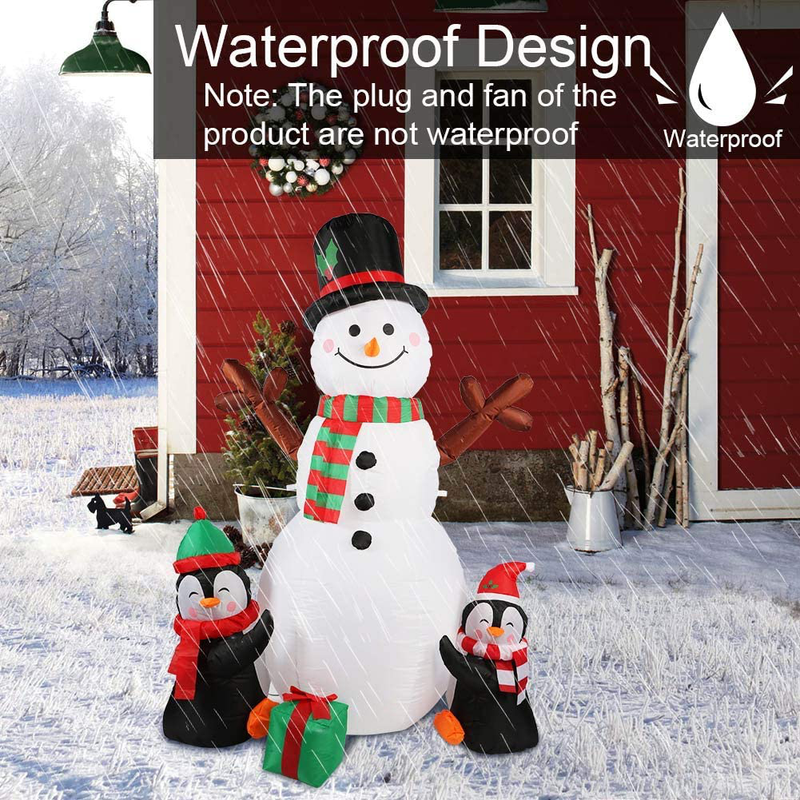 OurWarm 6ft Christmas Inflatables Outdoor Decorations, Blow Up Snowman Penguins Inflatable with Rotating LED Lights for Christmas Indoor Outdoor Yard Garden Decorations Home & Garden > Decor > Seasonal & Holiday Decorations& Garden > Decor > Seasonal & Holiday Decorations OurWarm   