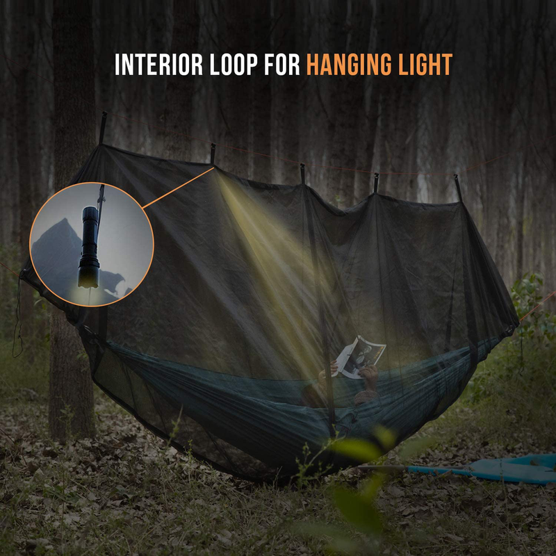 Hammock Bug Net - 12' Hammock Mosquito Net - Comfortable Hammock Netting - Bug Net for Hammock Includes Loop for Reading Light. Mosquito Net for Hammock Fits All Camping Hammocks- Hammock Accessories Sporting Goods > Outdoor Recreation > Camping & Hiking > Mosquito Nets & Insect Screens Roman Ventures   