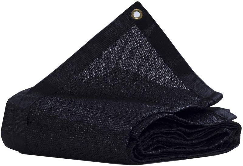 JTsuncover- 90% Heavy Duty Shade Cloth Mesh Sun Block Fabric with Grommets for Garden Cover Flowers Plants Patio Lawn Green 6ft X 8ft Home & Garden > Lawn & Garden > Outdoor Living > Outdoor Umbrella & Sunshade Accessories JTsuncover Black 6ft x 12ft 