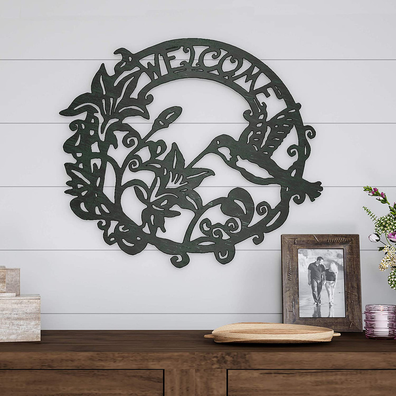Lavish Home Metal Cutout Breathe Wall Sign-3D Word Art Accent Decor-Perfect for Modern Rustic or Vintage Farmhouse Style Home & Garden > Decor > Artwork > Sculptures & Statues Lavish Home Welcome  