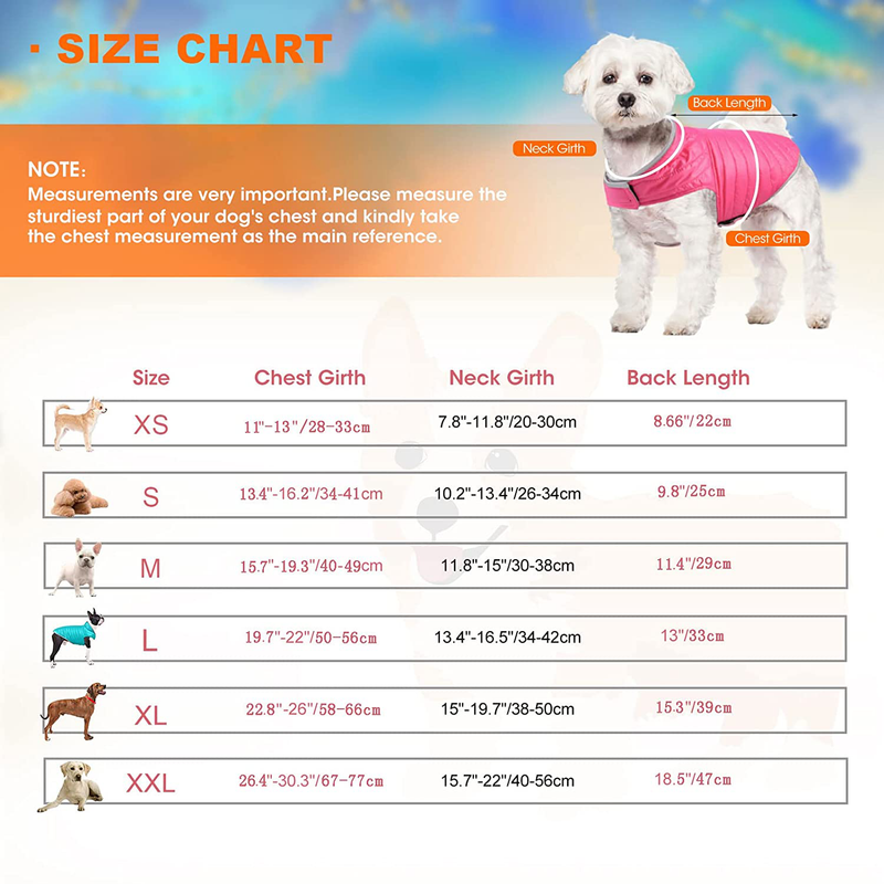 Dogcheer Dog Winter Coat Reversible, Lightweight Pet Jacket Warm Vest, Reflective Dog Clothes for Cold Weather, Waterproof Outdoor Puppy Puffer Jacket Apparel for Small Medium Large Dogs Animals & Pet Supplies > Pet Supplies > Dog Supplies > Dog Apparel Dogcheer   