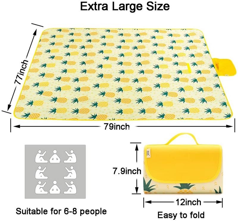 Picnic Blankets Waterproof Foldable, Picnic Mat for Park Grass ,Lawn,Travel, Camping, Hiking (79''×77'') Home & Garden > Lawn & Garden > Outdoor Living > Outdoor Blankets > Picnic Blankets Lolmi   