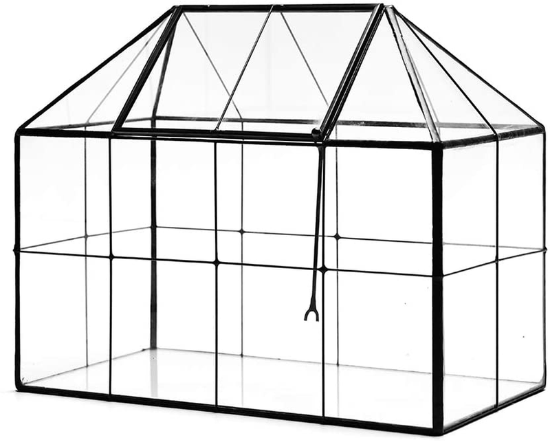 Large Glass Terrarium House Planter – Succulent Plant Terrarium House Shape Glass Greenhouse Terrarium with lid 9.8"X7.9"X5.9" NA Animals & Pet Supplies > Pet Supplies > Reptile & Amphibian Supplies > Reptile & Amphibian Habitats Unknown   