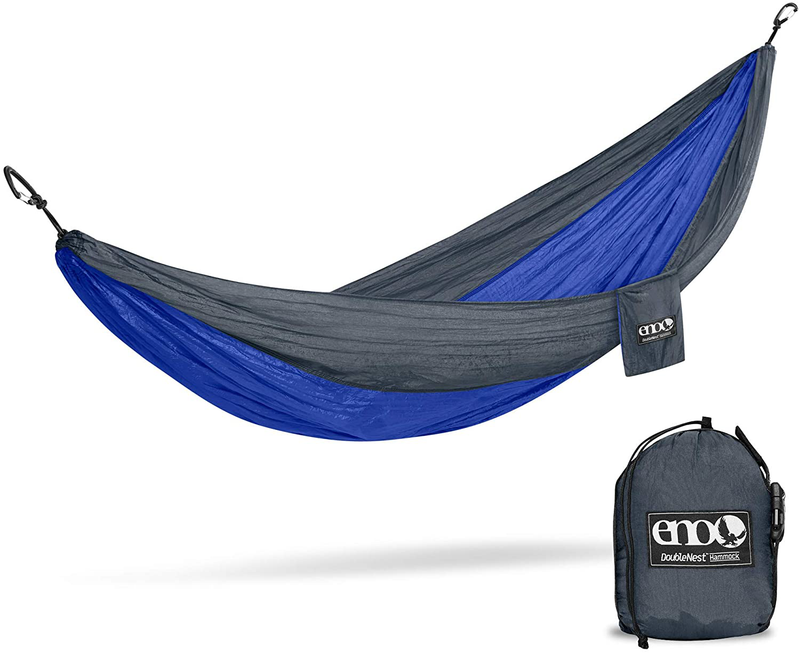 ENO, Eagles Nest Outfitters DoubleNest Lightweight Camping Hammock, 1 to 2 Person, Seafoam/Grey