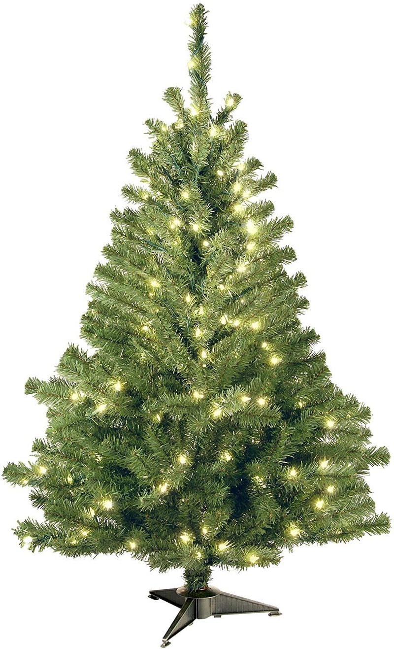 National Tree Company Pre-lit Artificial Mini Christmas Tree | Includes Pre-strung White Lights and Stand | Kincaid Spruce - 3 ft Home & Garden > Decor > Seasonal & Holiday Decorations > Christmas Tree Stands National Tree Company Tree 4 ft 