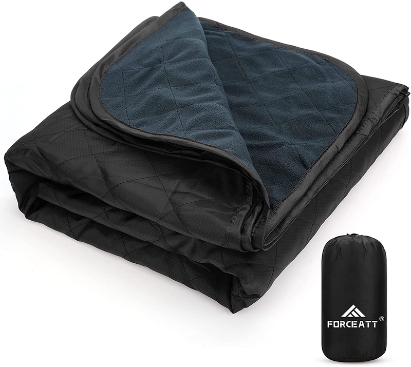 Forceatt Camping Blanket, Compact Picnic Blanket/Outdoor blanke, Tear Resistant, for Outdoor Festivals, Beaches, picnics, Stadium，Camping, Parks, Hiking, Travel, Family Suitable for Four Seasons Home & Garden > Lawn & Garden > Outdoor Living > Outdoor Blankets > Picnic Blankets Forceatt BLACK  
