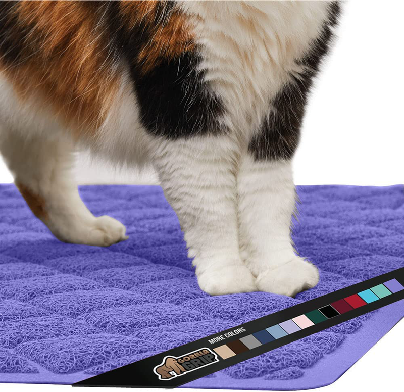 Gorilla Grip Ultimate Cat Litter Mat, Cleaner Floors, Less Waste, Soft on Kitty Paws, Easy Clean Trapper, Large Size Liner Trap Mats, Scatter Control, Traps Mess from Box, Accessories for Cats Animals & Pet Supplies > Pet Supplies > Cat Supplies > Cat Litter Gorilla Grip Dark Purple Small (24" x 17") 