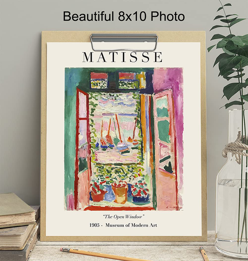 Matisse Abstract Wall Art & Decor Set - Mid Century Modern Wall Decor - 8X10 Matisse Poster Print - Aesthetic Pictures - Minimalist Wall Art - Gallery Wall Art - Museum Poster - Henri Matisse Home & Garden > Decor > Artwork > Posters, Prints, & Visual Artwork Yellowbird Art & Design   