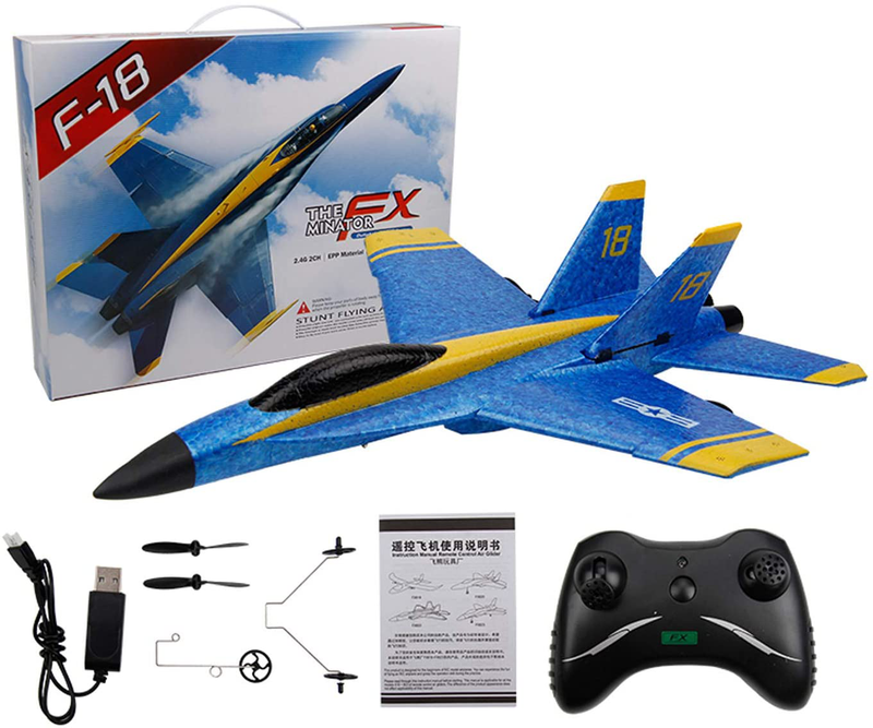 Techway Rc Plane 2 Channel Remote Control Airplane Ready to Fly Rc Planes for Kids Beginners and Adults,2.4GHZ RTF RC Gliding Aircraft Model Easy & Ready to Fly with 3 Batteries