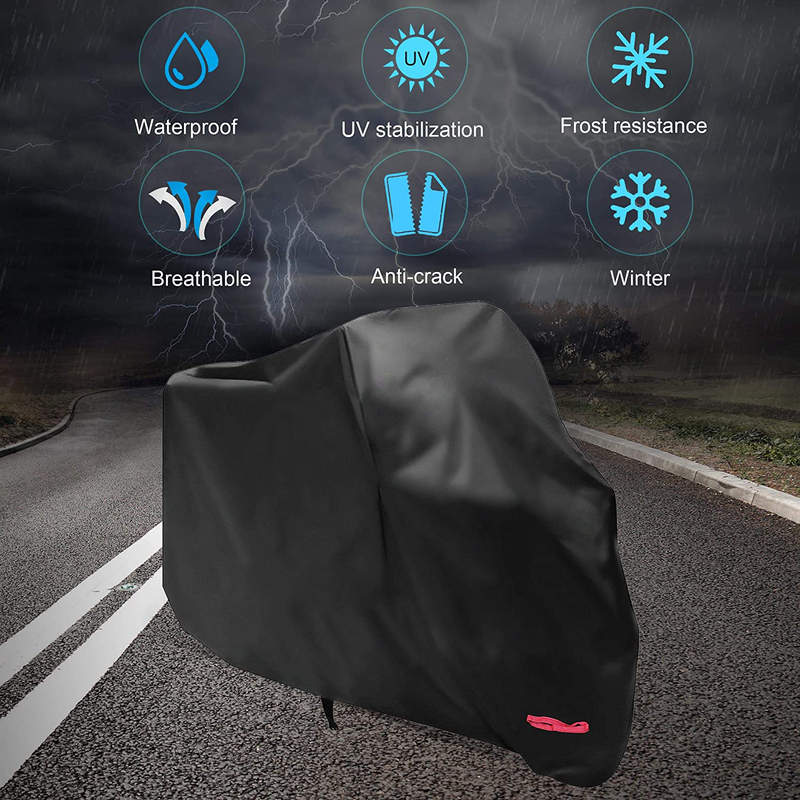 Motorcycle Cover,WDLHQC 210D Waterproof Motorcycle Cover All Weather Outdoor Protection,Oxford Durable & Tear Proof,Precision Fit for Length 87 inch Vehicles & Parts > Vehicle Parts & Accessories > Vehicle Maintenance, Care & Decor > Vehicle Covers > Vehicle Storage Covers > Motorcycle Storage Covers WDLHQC   