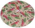 Merry Christmas Tan Christmas Tree Skirt , Red Truck Christmas Tree White Snowflakes Pattern Large Tree Skirt Mat for Xmas Holiday Party Ornament Rustic Farmhouse Decorations（48 Inch ） Home & Garden > Decor > Seasonal & Holiday Decorations > Christmas Tree Skirts Hitamus Christmas Truck Tree1 48" 